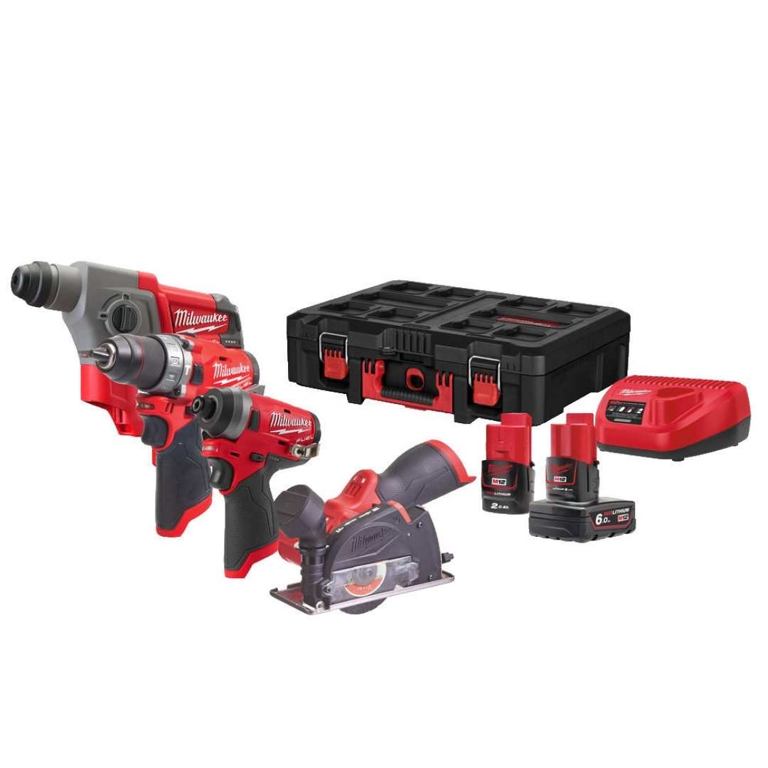 Milwaukee Power Tools M12 FPP4A PACKOUT™ Kit 12V x x