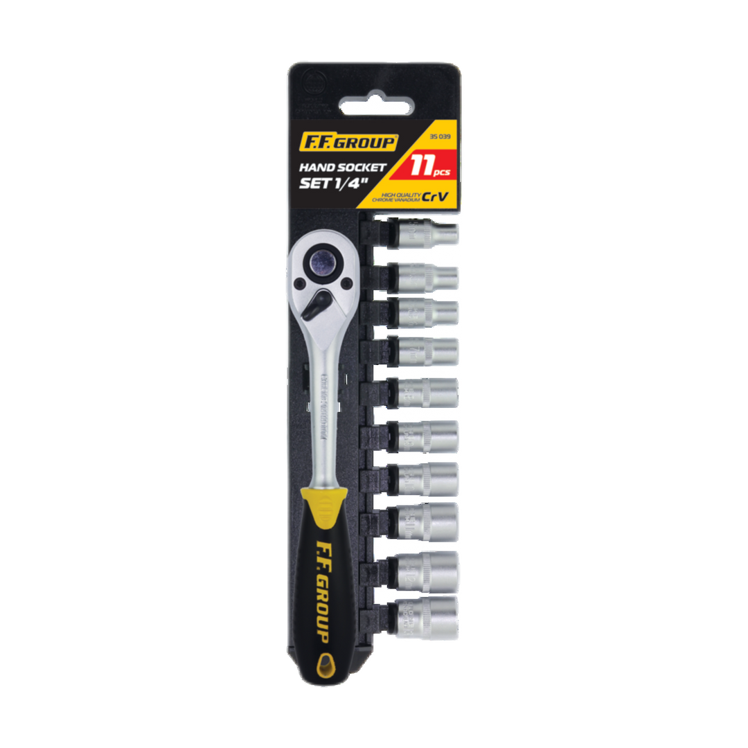 Socket Set 11 Pcs 1/4'', F.F. Group