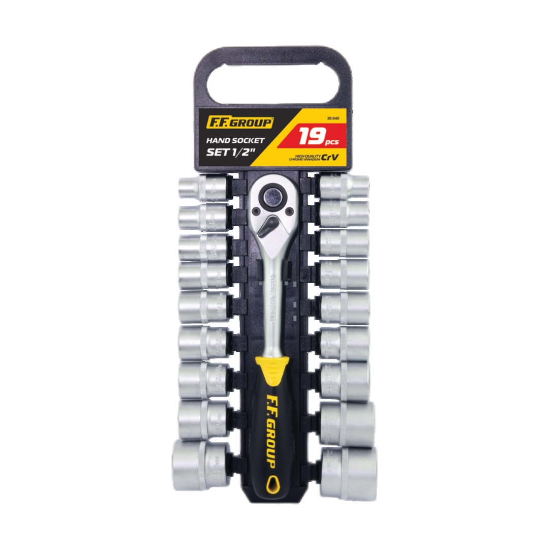 Socket Set 19 Pcs 1/2", F.F. Group