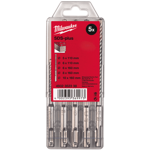 Milwaukee SDS Plus Drill Bit Set 5pc
