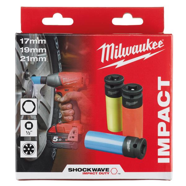 Milwaukee 1/2″ Shockwave Impact Socket Set 3PC – 4932451568