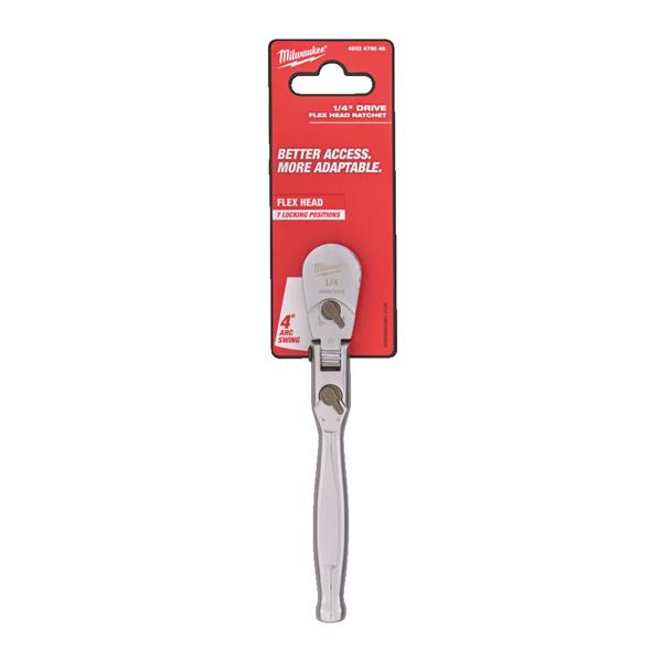 Milwaukee 1/4" Drive Flex Head Ratchet