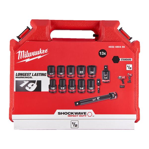 Shockwave 13 Piece 1/2" Impact Socket Set