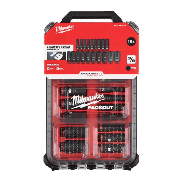 3/8 Deep Impact Socket Set 19pc in Packout Case