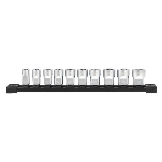 Milwaukee 3/8 in Drive Chrome Socket Set 10pc