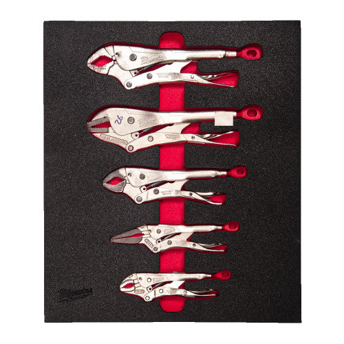 Milwaukee Locking Pliers 5-Piece Set with Foam Insert