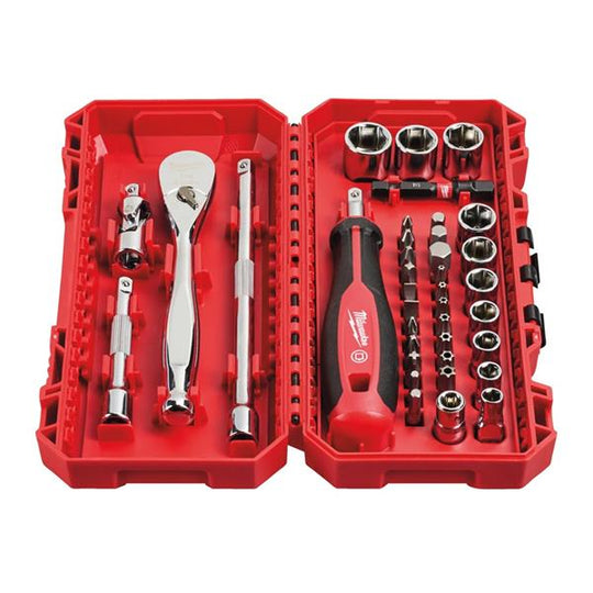 38 Piece 1/4in Ratchet Driver & Socket set