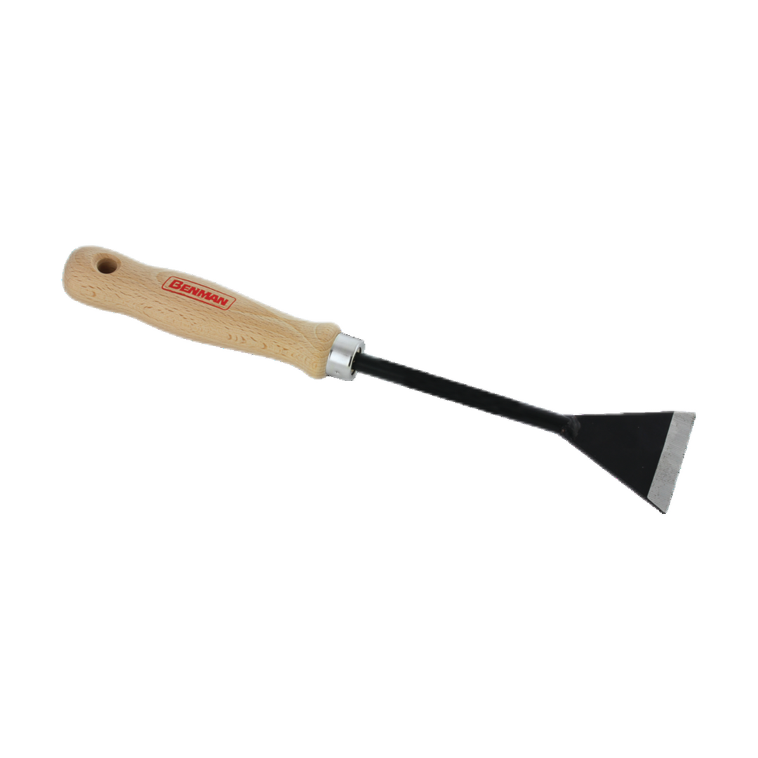 Triangular Scraper With Long Wooden Handle, 100 mm