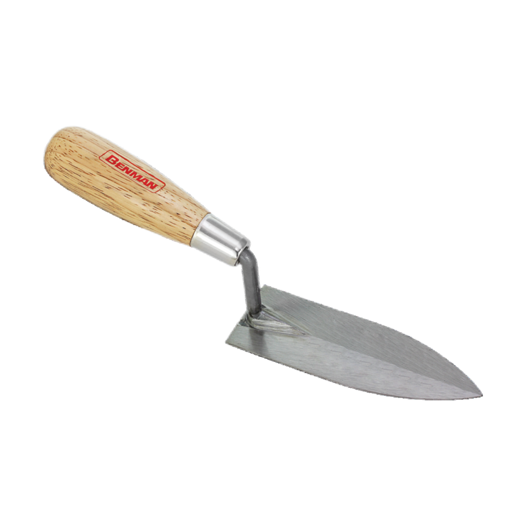 Greek Pointed Tip Trowel, Wooden Handle, 140 mm