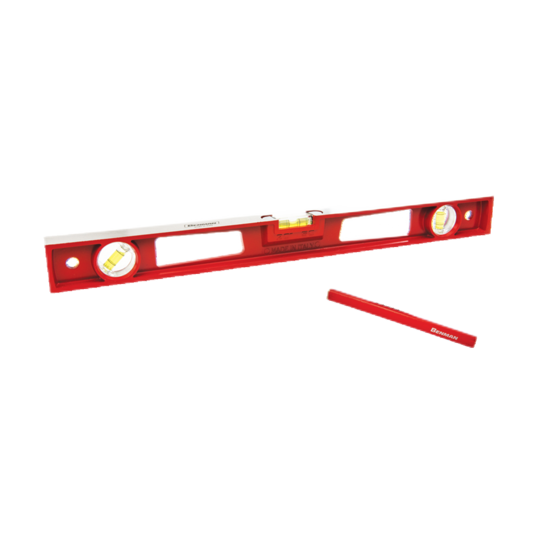 Level With 3 Vials B.T. Alum 40 Cm Red L53