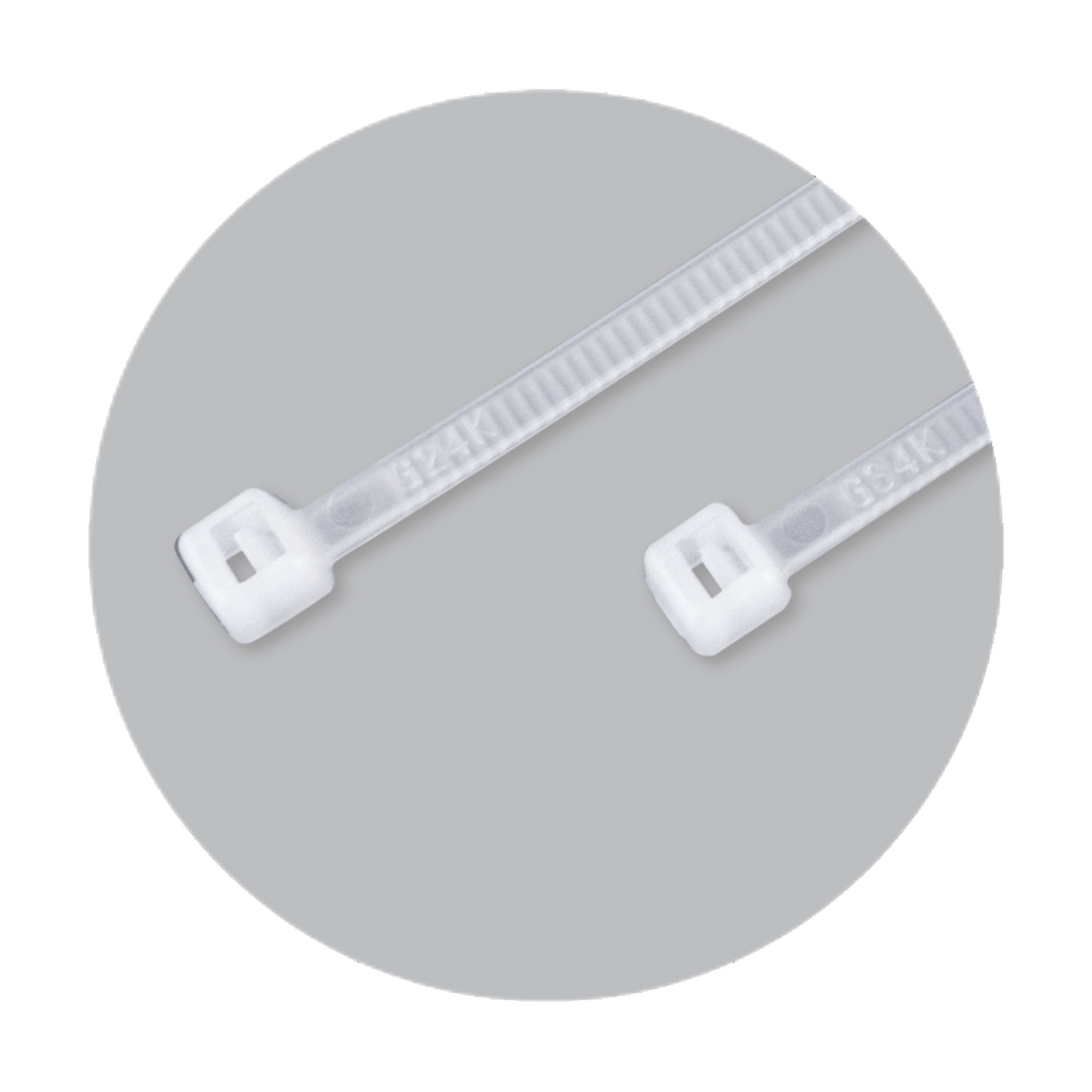 Cable Ties, White, 300 mm X 4,8 mm (100Pcs)