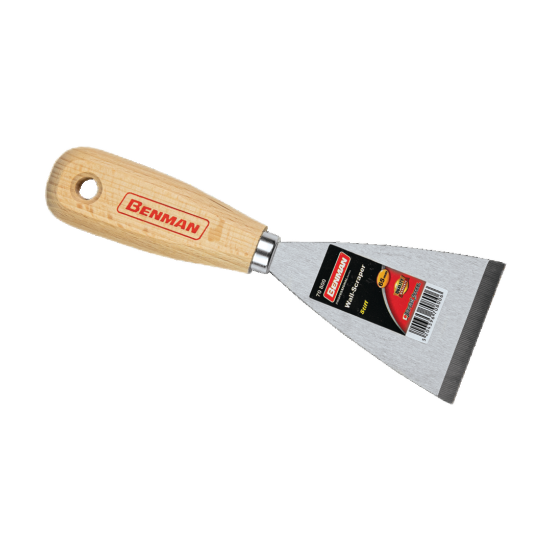 Short Handle Stiff Scraper, Wood Handle, 60 mm