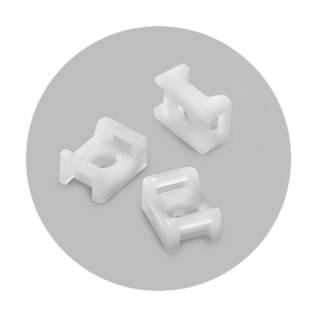 Saddle Tie Mounts, 15 X 9.5 mm Upto 4.8 (100Pcs)