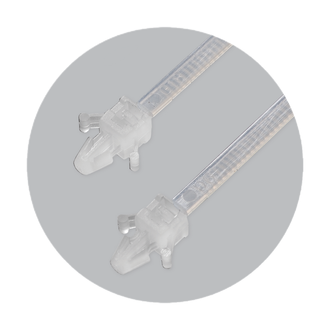 Cable Ties For Holes, White, 132 X 4.8 mm (100Pcs)