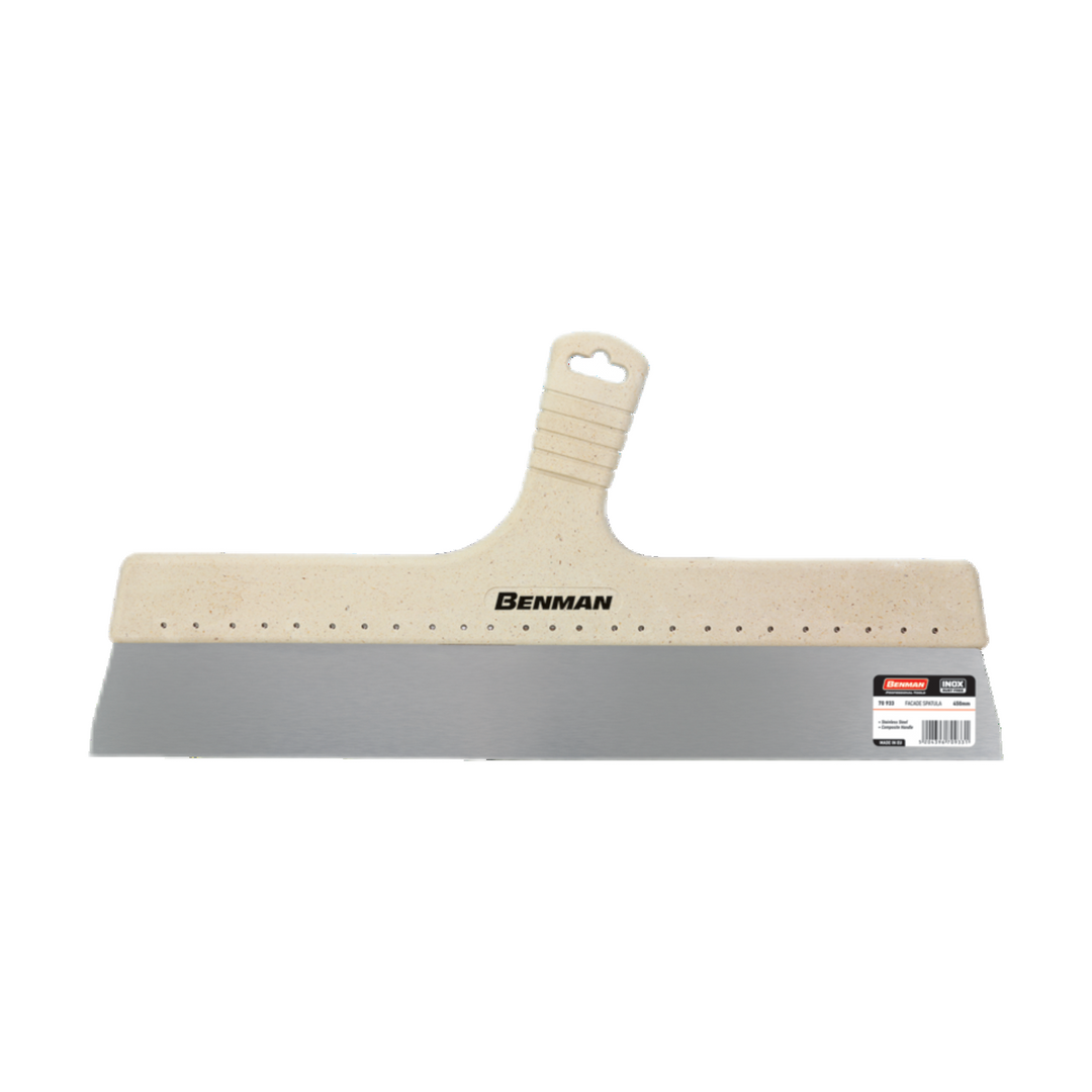 Stainless Steel Spatula, Wood And Plastic Handle, 200 mm