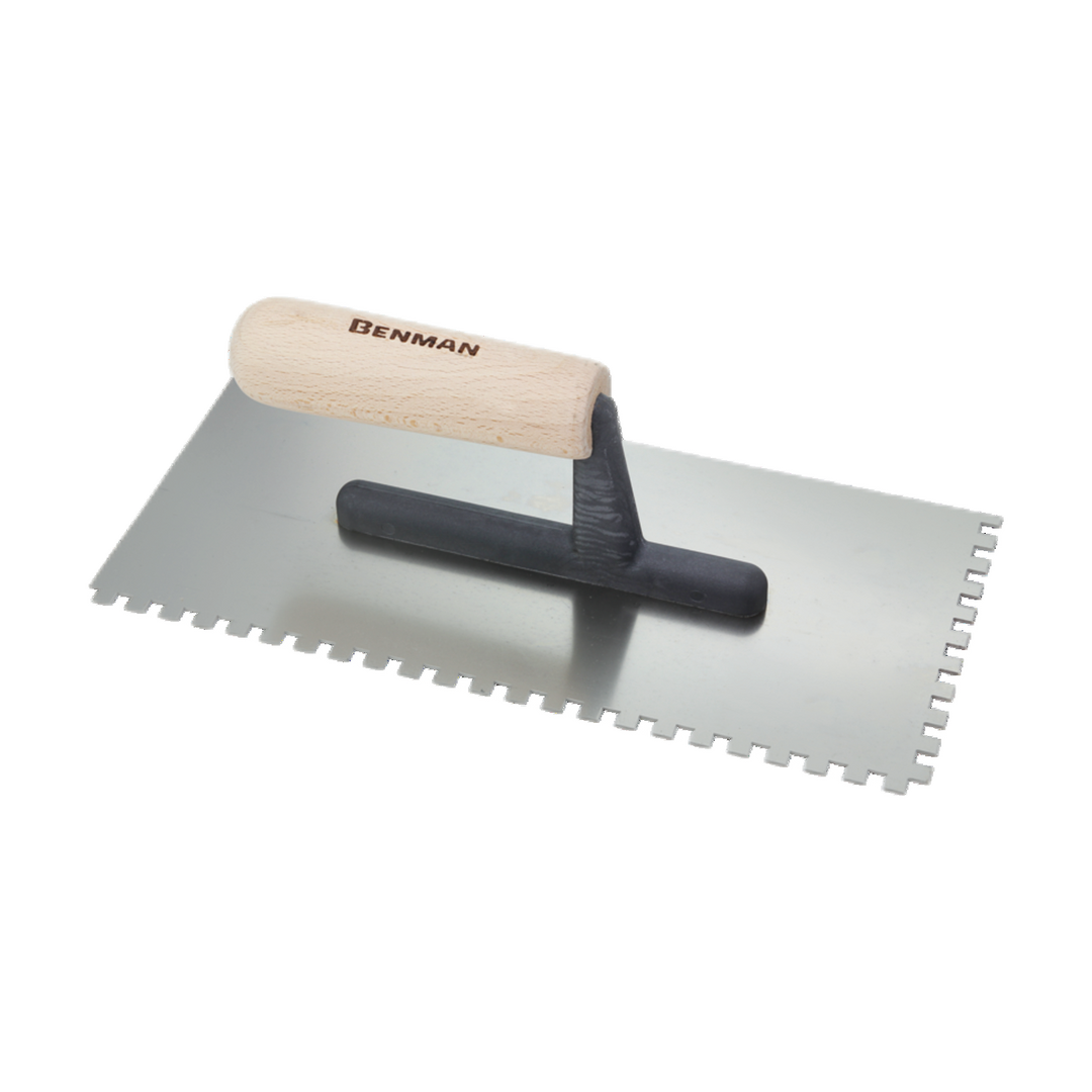 Stainless Steel Square Notched Trowel 06 X 06, 130 X 280
