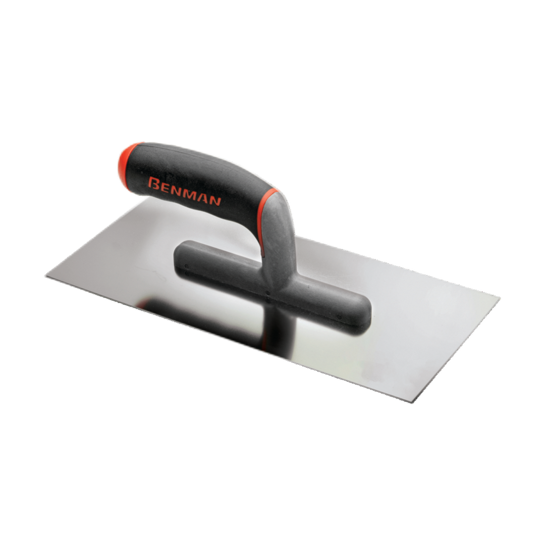 Stainless Steel Smooth Trowel, Plastic Handle, 120 X 280