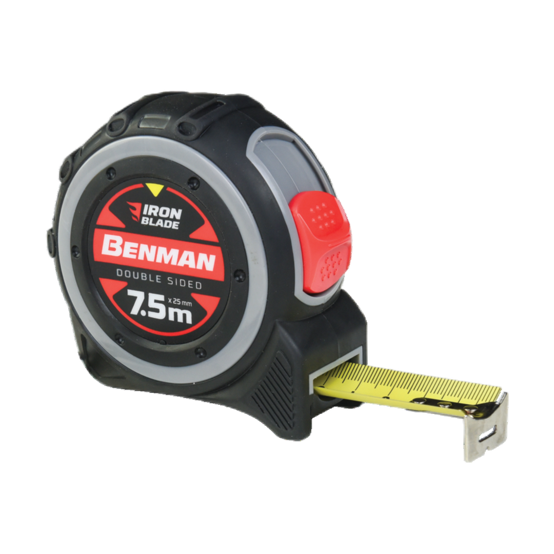 Measuring Tape, Iron Blade, Two Sides, , 7,5M x 25mm Metric Units