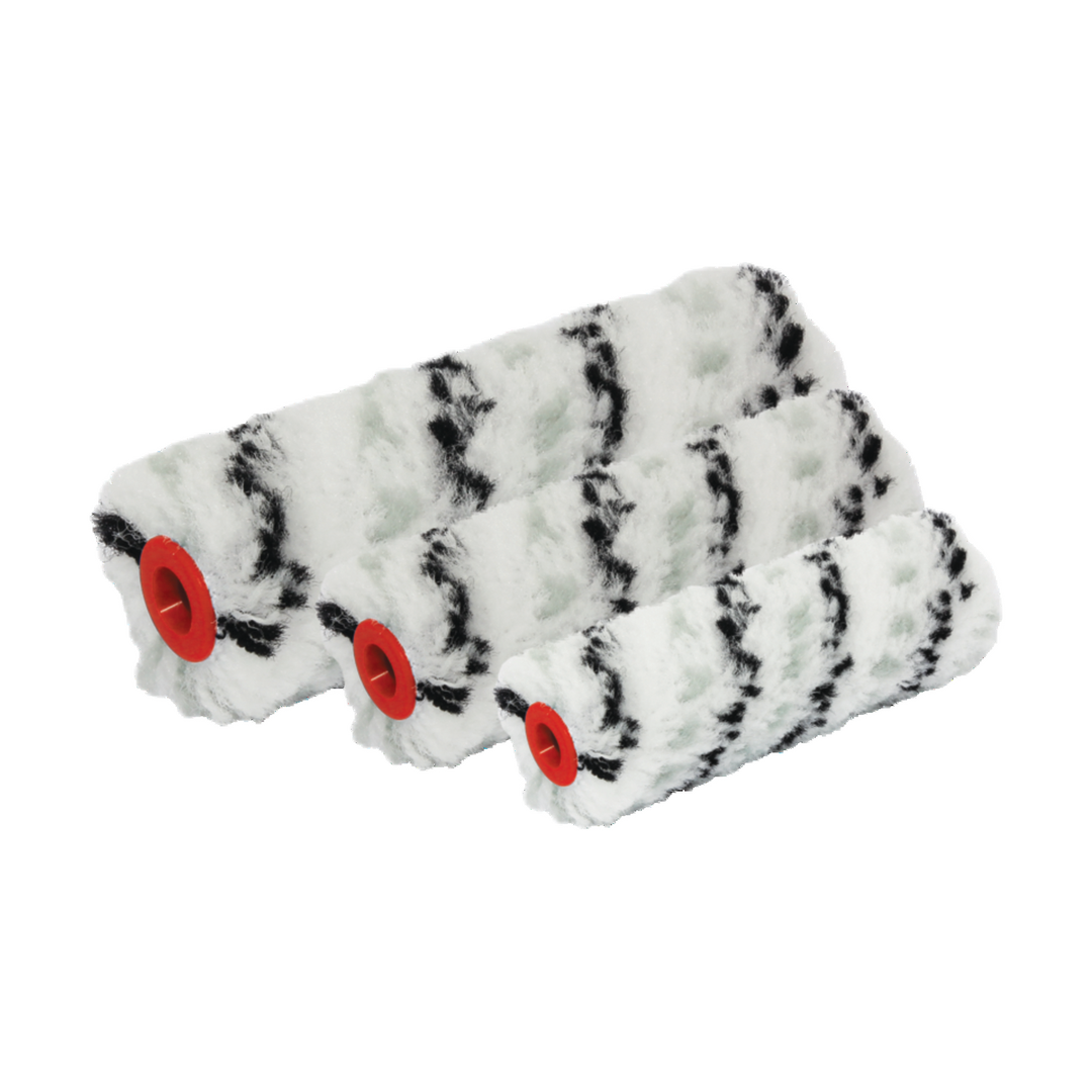 Paint Roller Polyamide Grey Black, (2Pcs) 10 cm X 17 mm