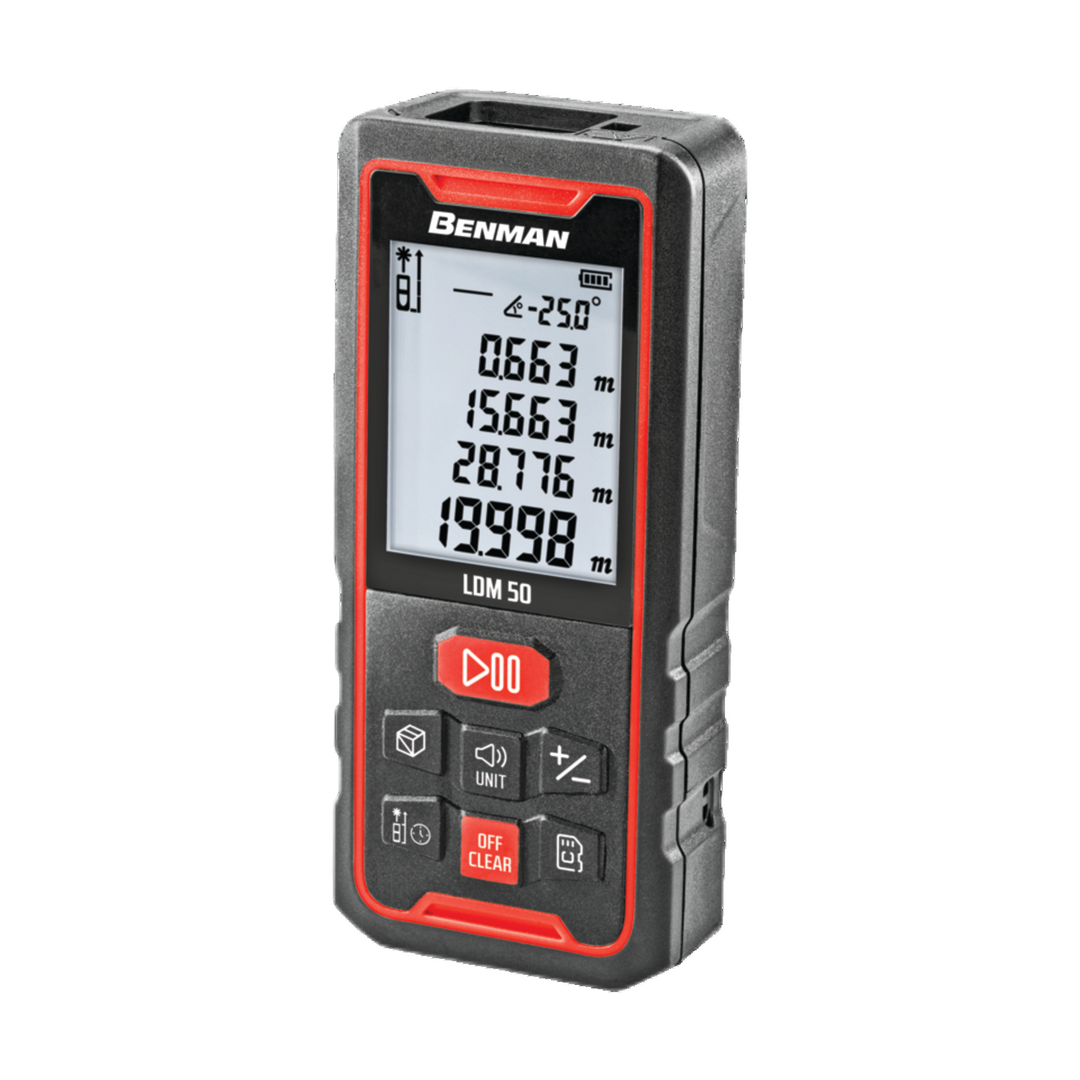 Laser Distance Meter, Red Beam Ldm 50 Ldm 50