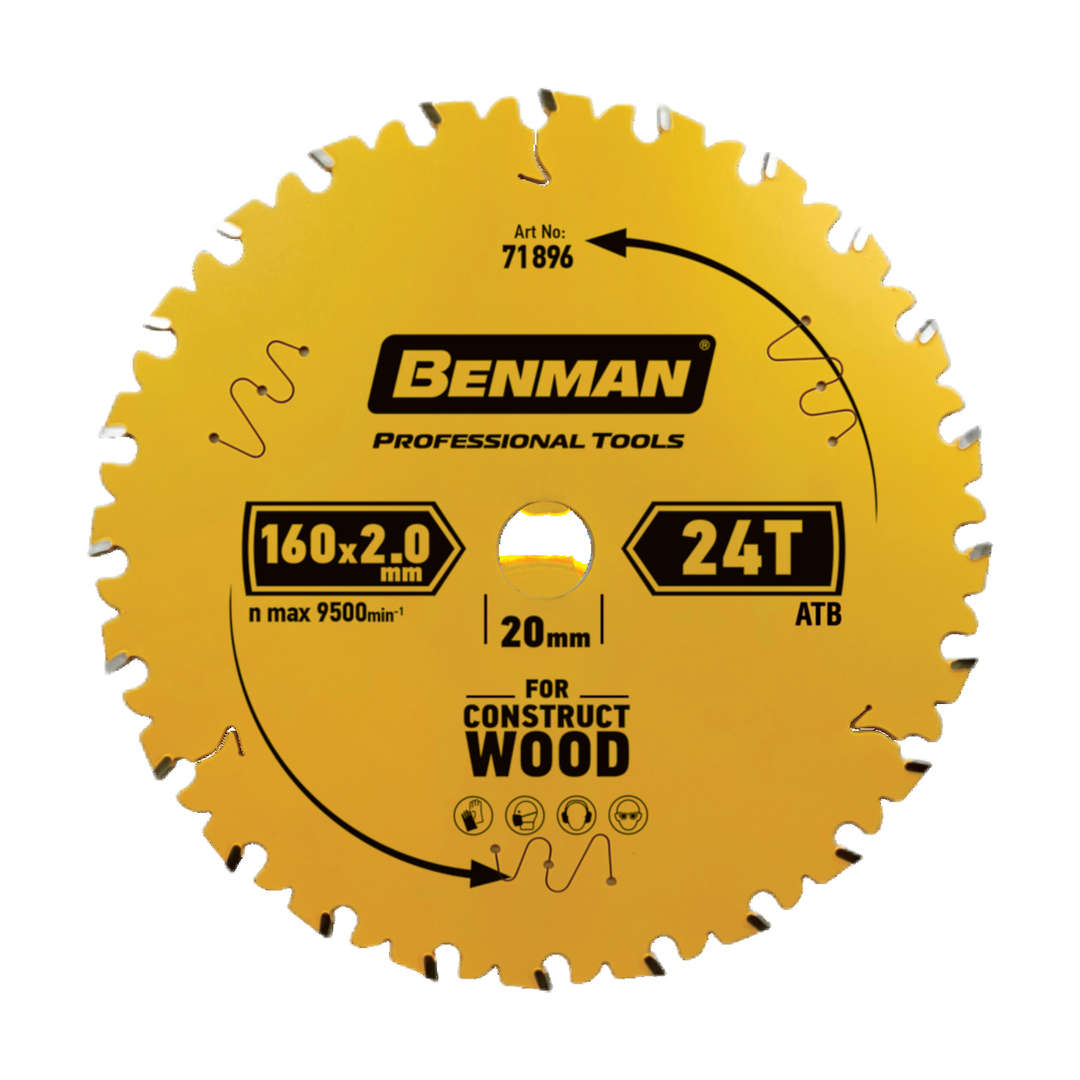 Circular Saw Blade Construct Wood For Circular Saw 160 X 2.0 mm/20 mm 24T