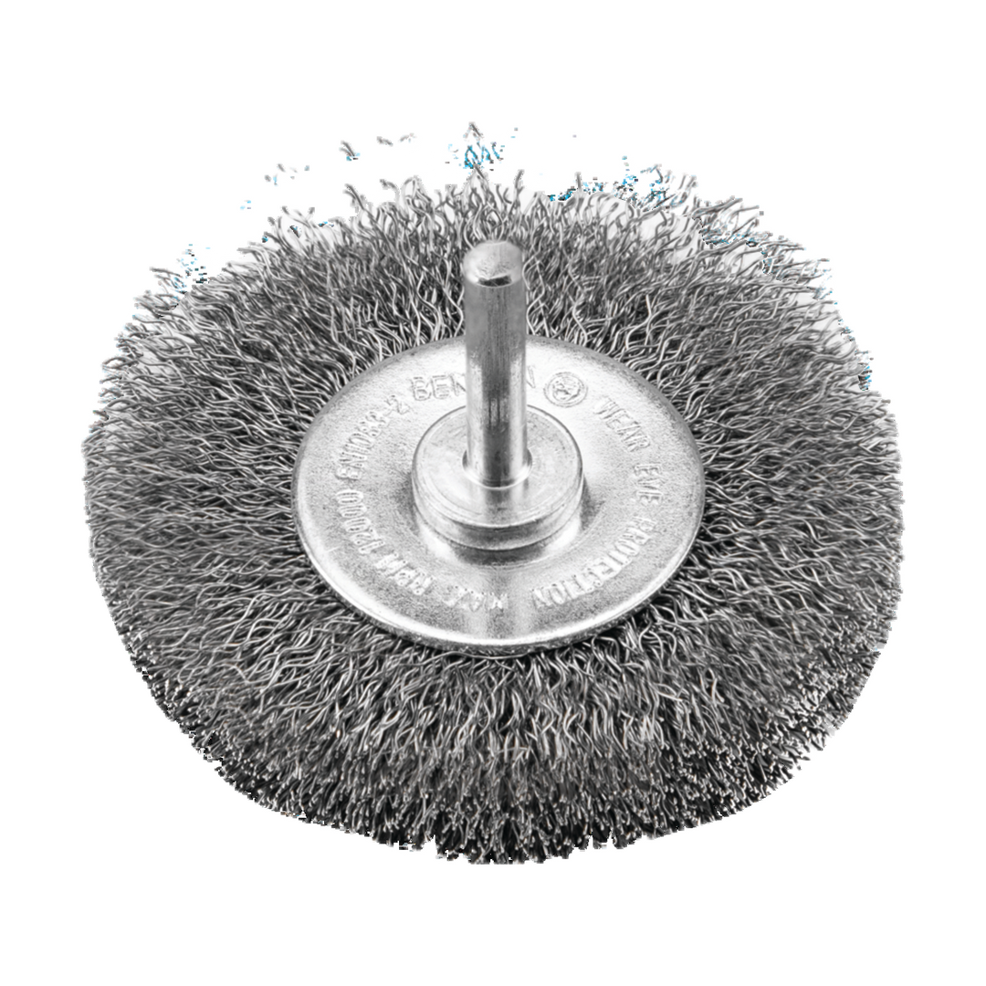 Wire Wheel Brush Inox 50 mm X 15 mm With Shaft 6 mm