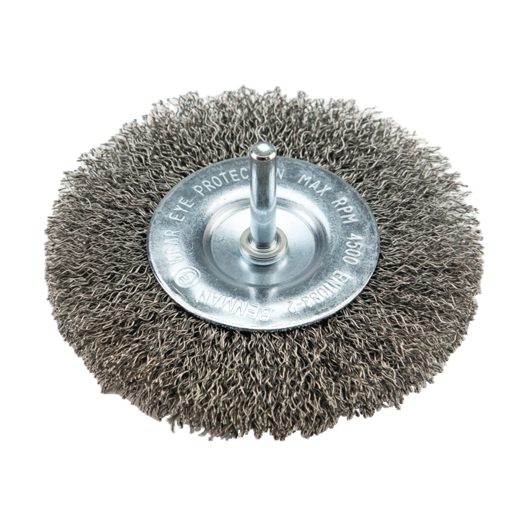 Wire Wheel Brush, Inox With Shaft 6 mm