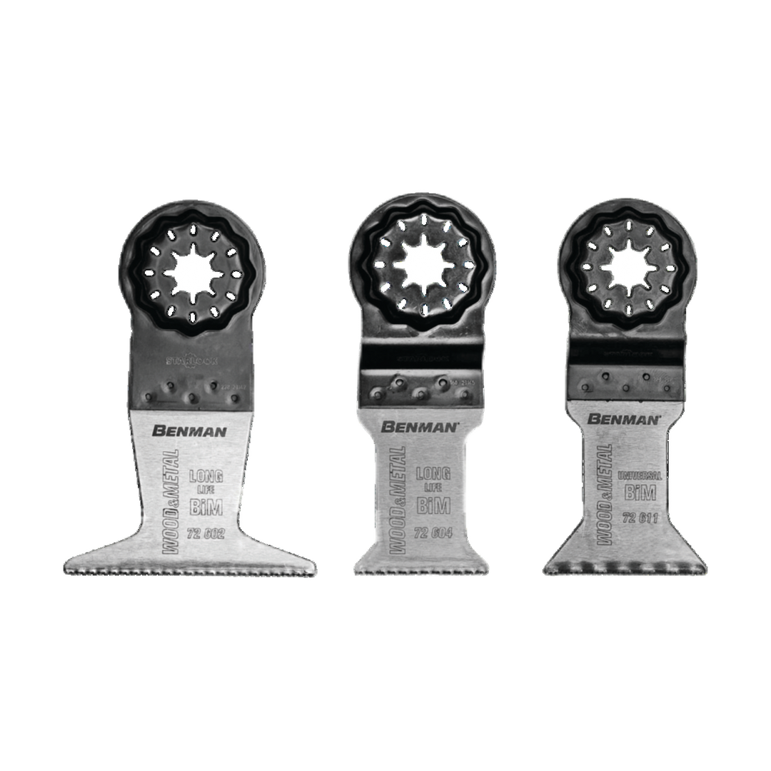 Saw Blades Starlock, For Wood & Metal, 3 Pcs