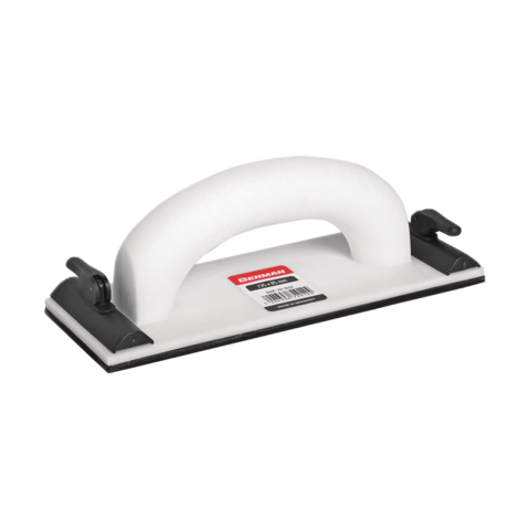 Hand sander with flap catch mechanism and rubber support, 235 x 85 mm,