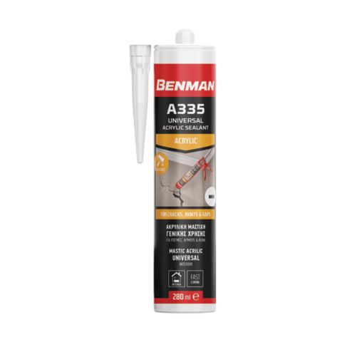 Sealant, Acrylic, Universal, A335, White, 280Ml