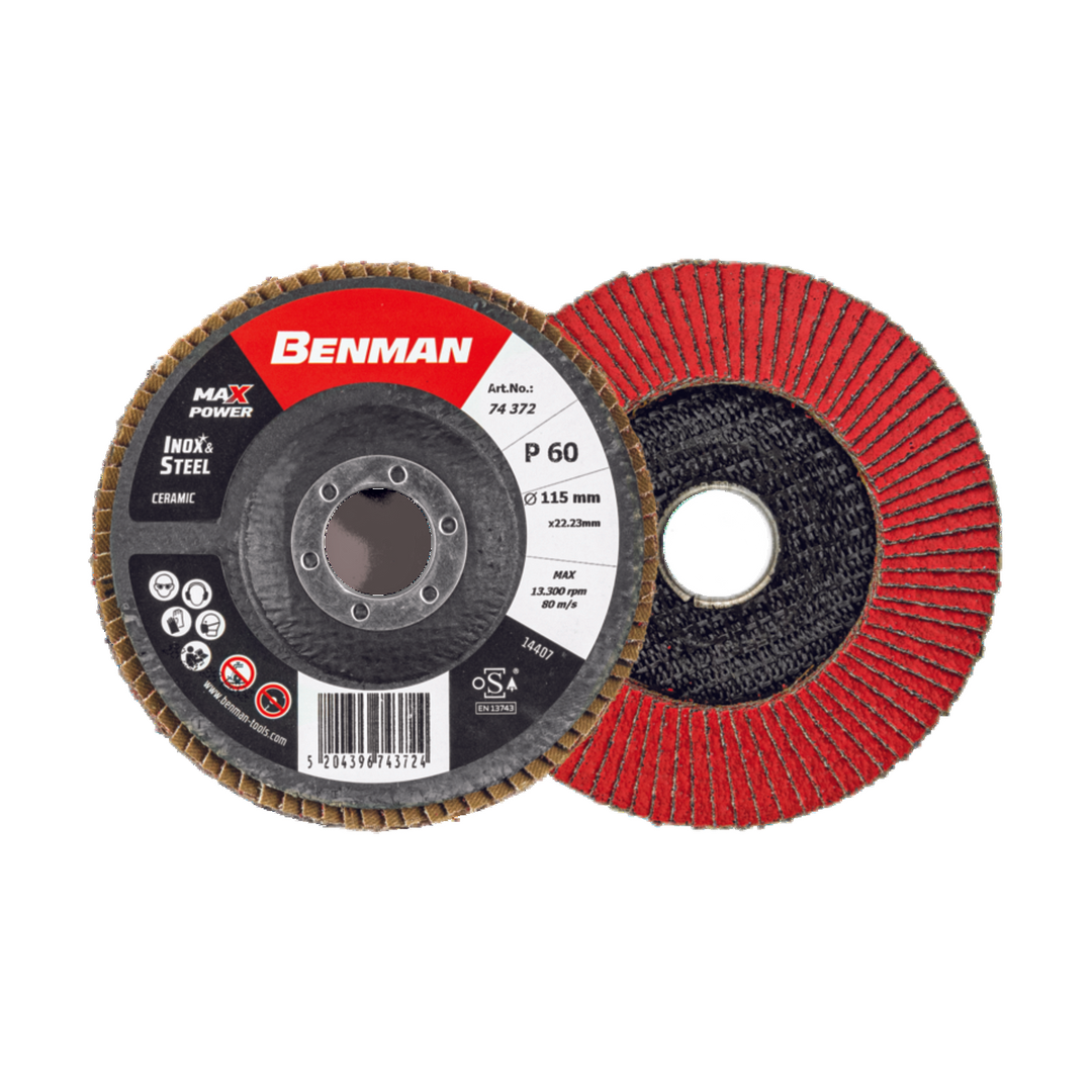 Abrasive Flap Disc, MaxPower, Depressed 115 X 40