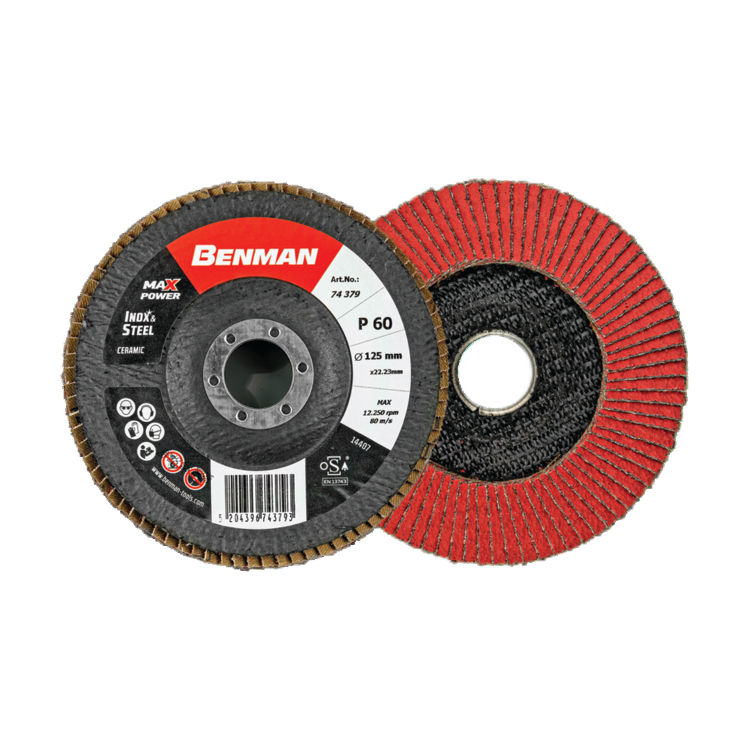 Abrasive Flap Disc, MaxPower, Depressed 125 X 60