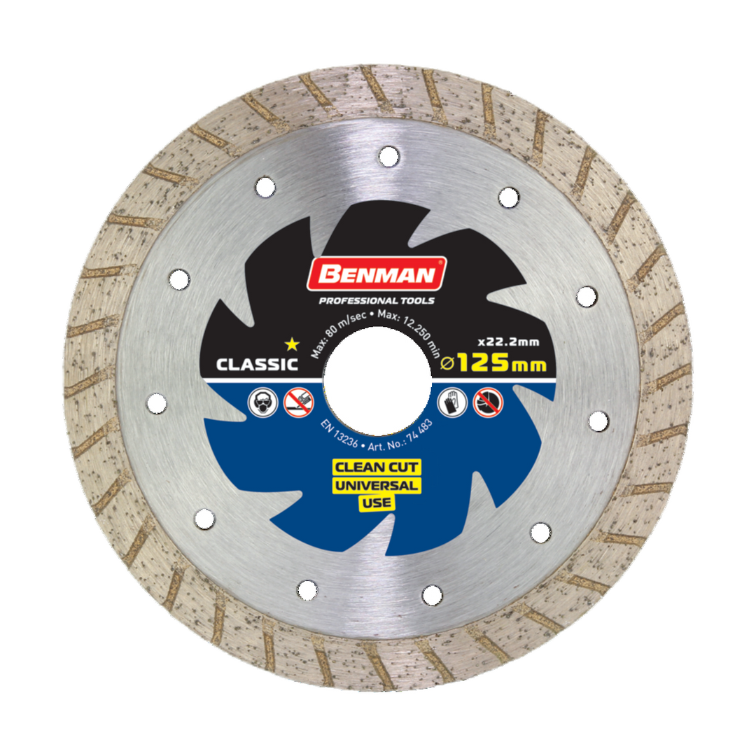 Diamond Cutting Disc, Universal-Turbo, 115 X 2.2 X 10W