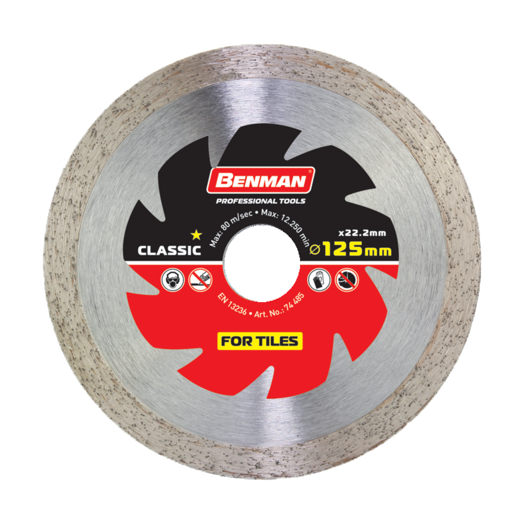 Diamond Cutting Disc, Tiles, 125 X 1.8 X 10W