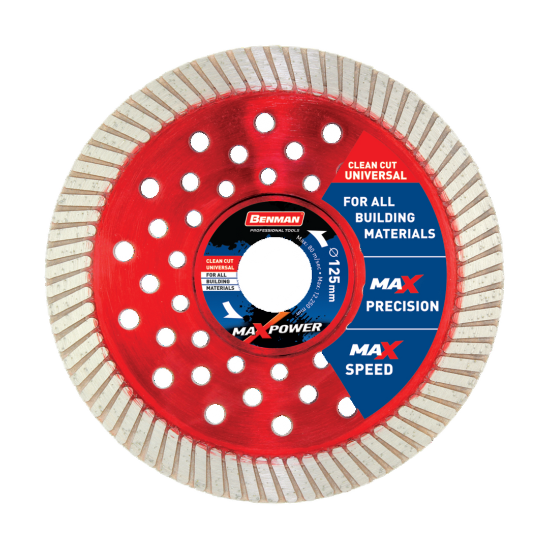 Diamond Cutting Disc, Maxpower, Universal-Turbo, 125 X 2.0 X12W