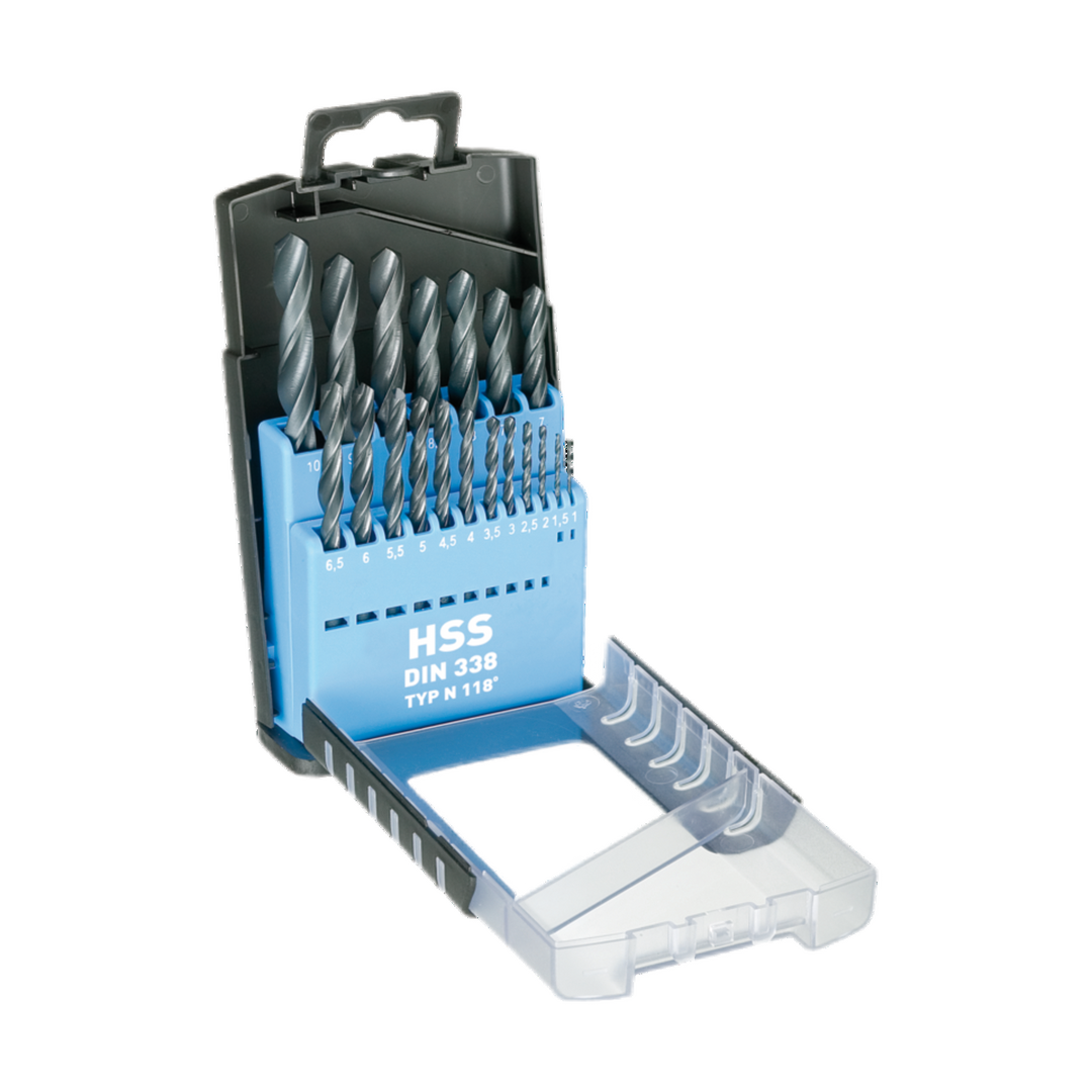 Grip Box 19Pcs Hss Din 338, 1.0-10 mm X 0.5 mm