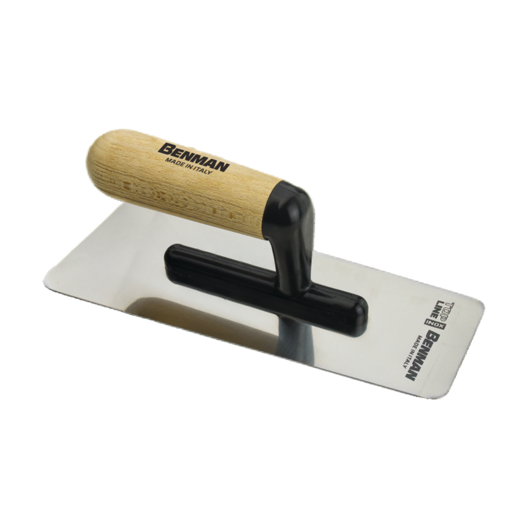 Venetian Trowel Top Line Inox Mirror Polished Wood Handle 240 X 180 mm