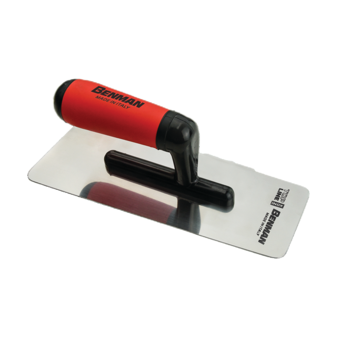 Venetian Trowel Top Line Inox Mirror Polished Rubber Handle 200 X 080 mm