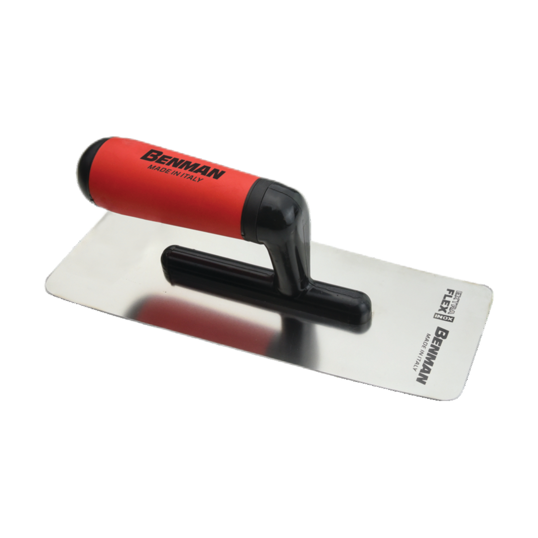 Venetian Trowel Extra Flex Inox Matt Finish Rubber Handle 200 X 080X0,3 mm