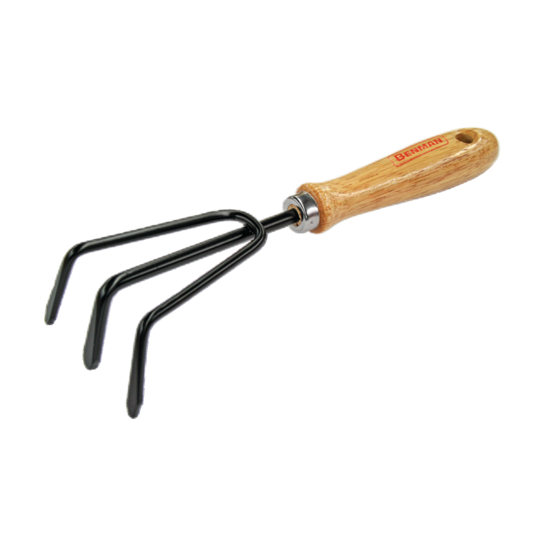With Wood Handle, 3-Teeth