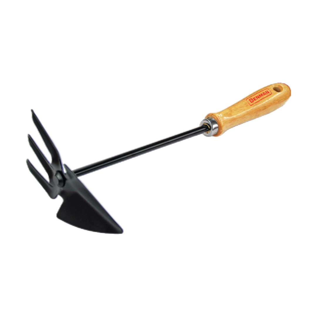 Spade-Rake With Wood Handle, 3-Teeth