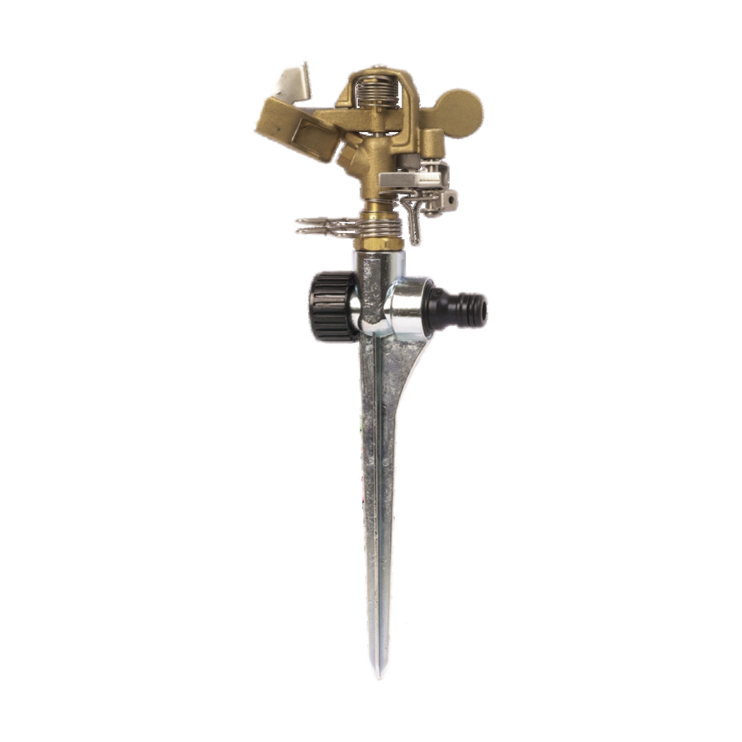 Brass Impulse Sprinkler, Water Hose Connector