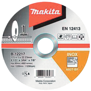 Thin Slitting Disc for Stainless Steel 115mm x 1mm x 22.23mm A60T 10 pcs