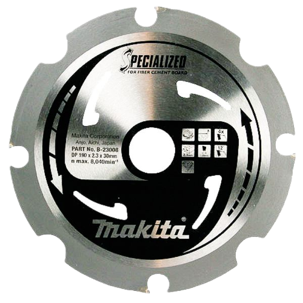 Specialised Fibre Cement Board (Pcd) Saw Blade Csc1904Gpcd 190Mm X 30Mm 4T