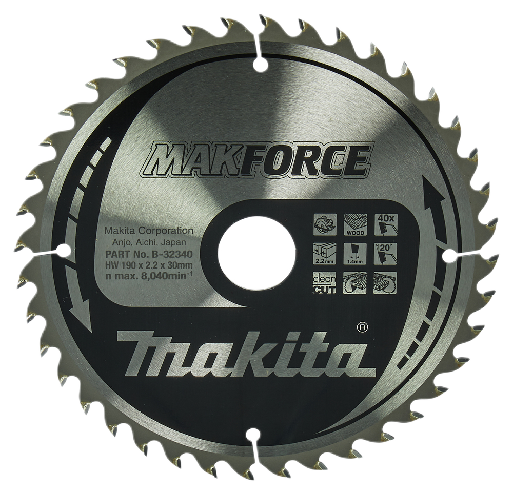 MAKITA TCT SAW BLADE CSM19040G 2.20 MAKFORCE