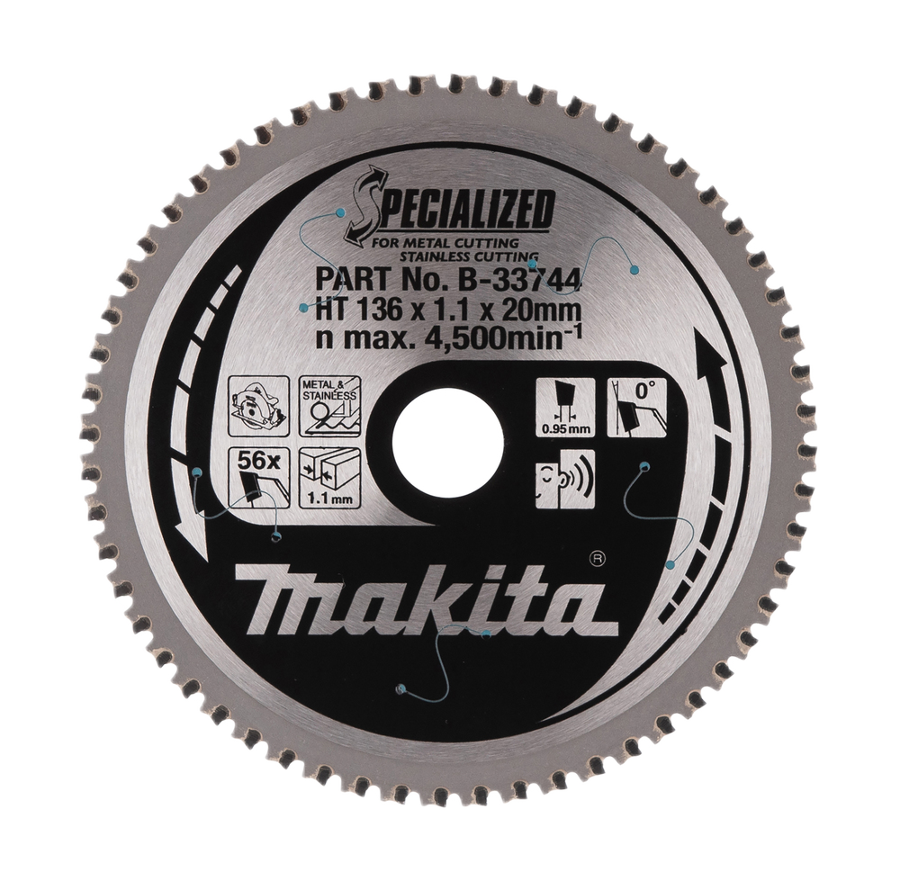 MAKITA TCT SAW BLADE 136X56T SPECIALISED STAINLESS