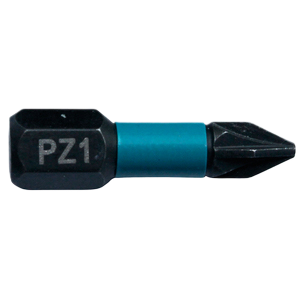 Impact Black Torsion Bit PZ1 1/4 Hex Shank 25 mm 2 pcs