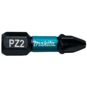 Impact Black Torsion Bit PZ2 1/4 Hex Shank 25 mm 2 pcs