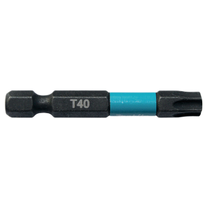 Impact Black Torsion Bit T40 1/4 Hex Shank 50 mm 2 pcs