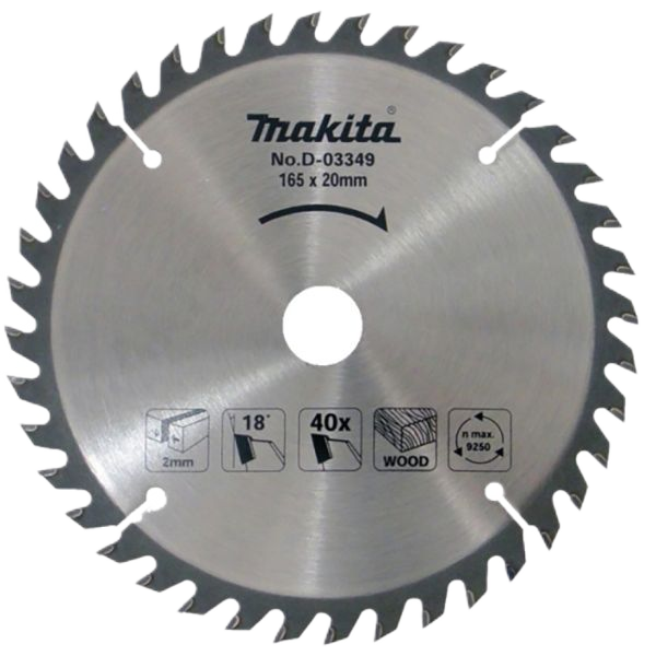 MAKITA TCT SAW BLADE 165X40TX20